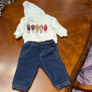 Stylish Basketball Hoodie and Jeans